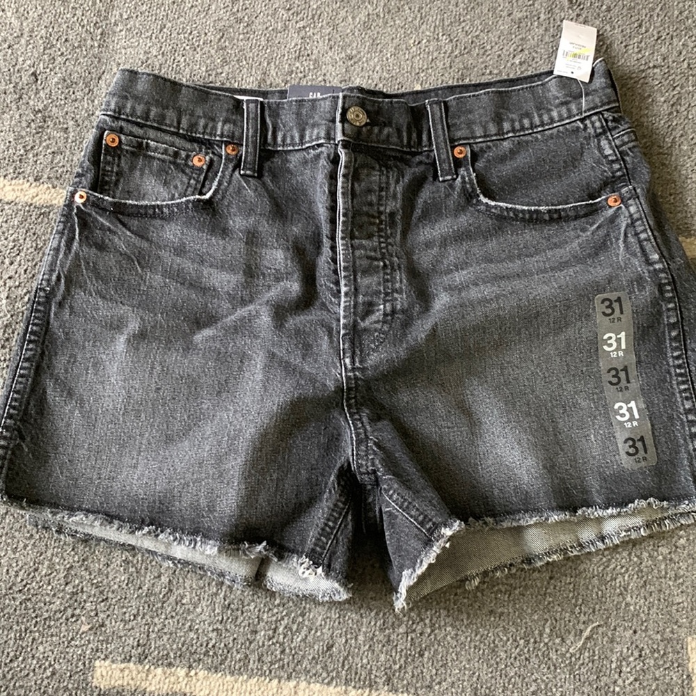 GAP black denim shorts